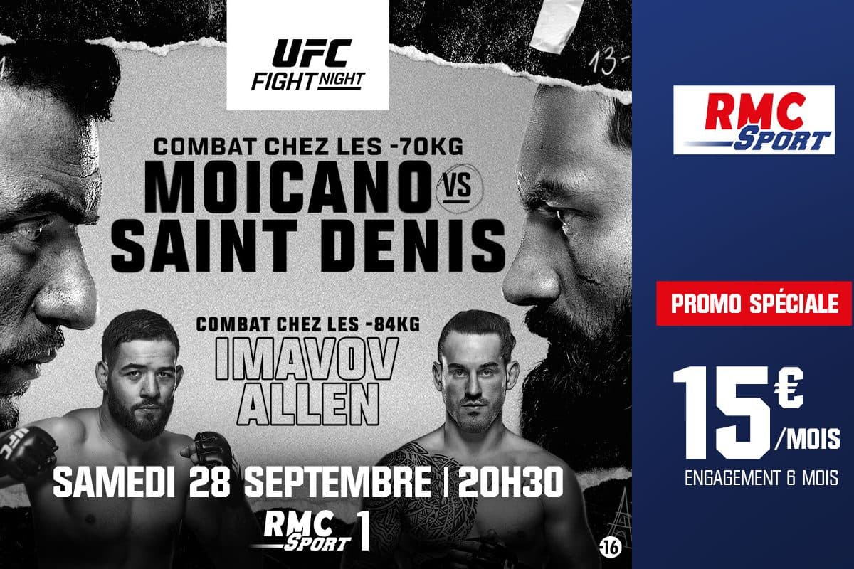 UFC Paris 3 : sur quelle chaîne et à quelle heure regarder le monstre français Saint-Denis affronter le redoutable brésilien Moicano ?